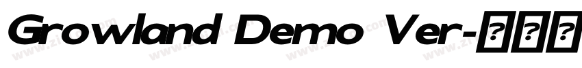 Growland Demo Ver字体转换